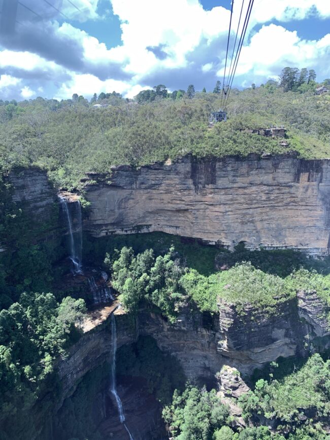 ブルーマウンテンズ国立公園:シーニックワールドのケーブルカーからの眺望