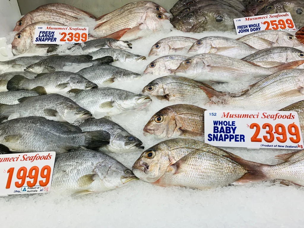 シドニー・フィッシュマーケット:新鮮な魚介類