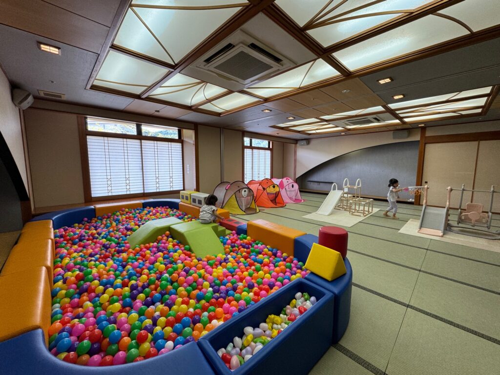 Kid-friendly indoor play space at Shuzenji Onsen Katsuragawa