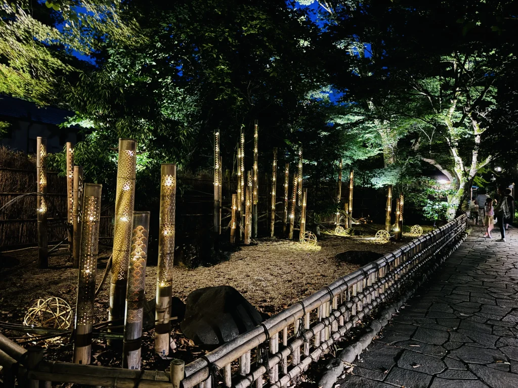 Romantic bamboo pathway at Shuzenji Onsen
