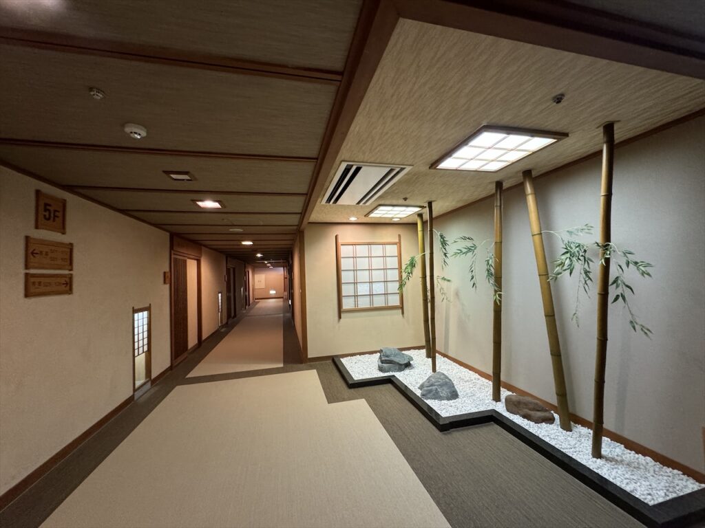Hallway leading to guest rooms at Shuzenji Onsen Katsuragawa
