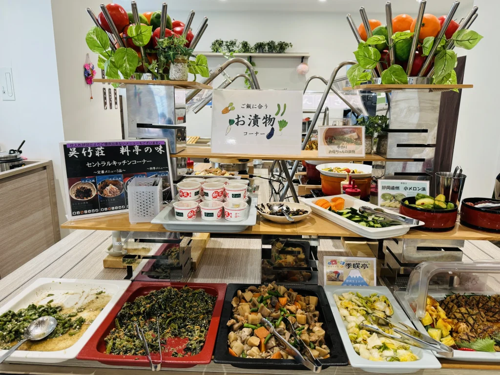 Japanese and Western-style breakfast buffet at Kuretake Inn Premium Shizuoka Annex