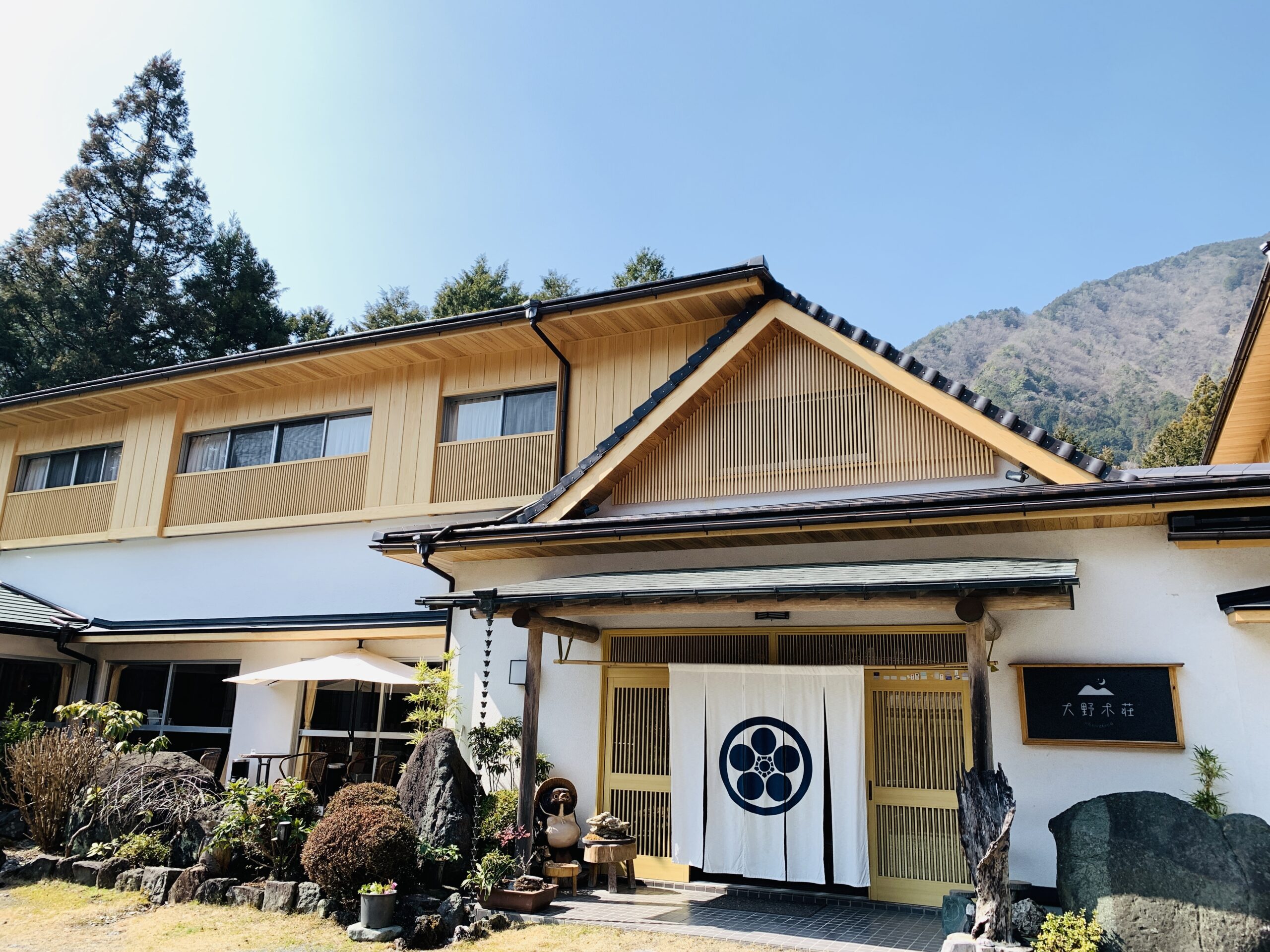 Entrance of Ohnogiso Ryokan at Umegashima Onsen