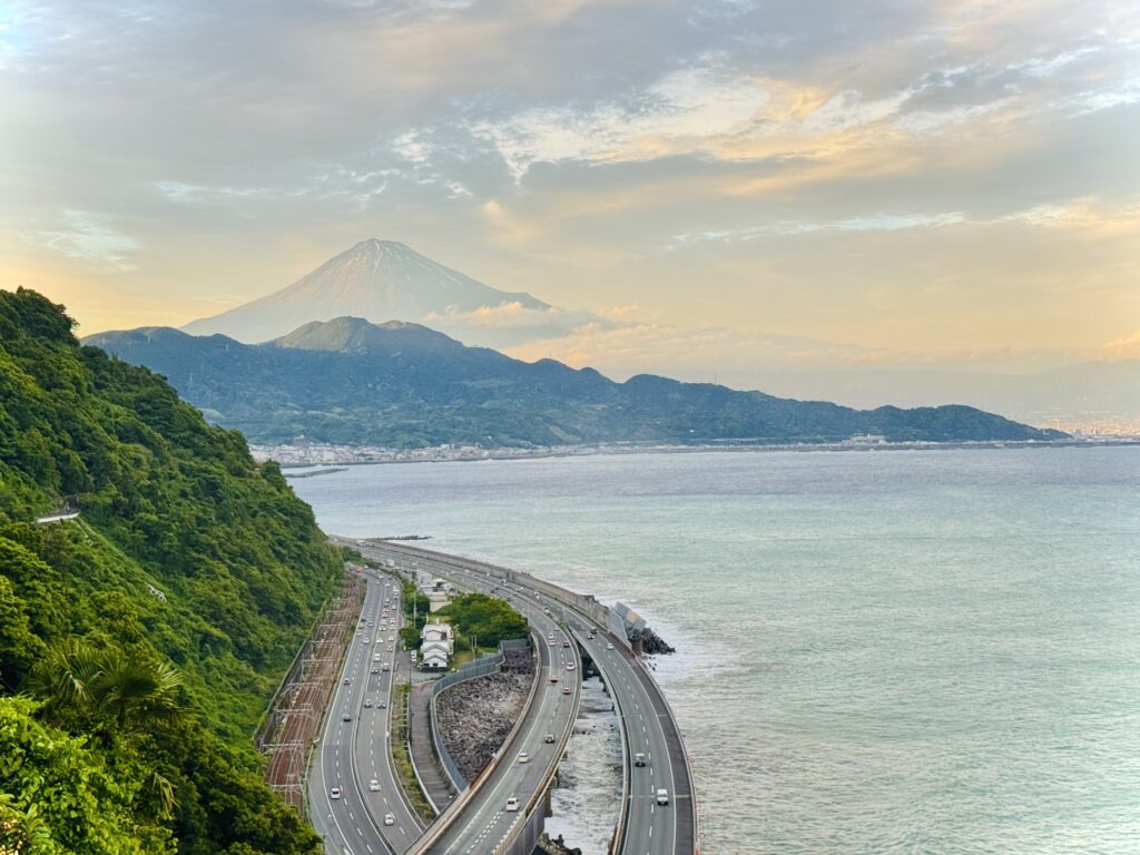 A stunning view of Mt. Fuji from the Satta Pass observation point