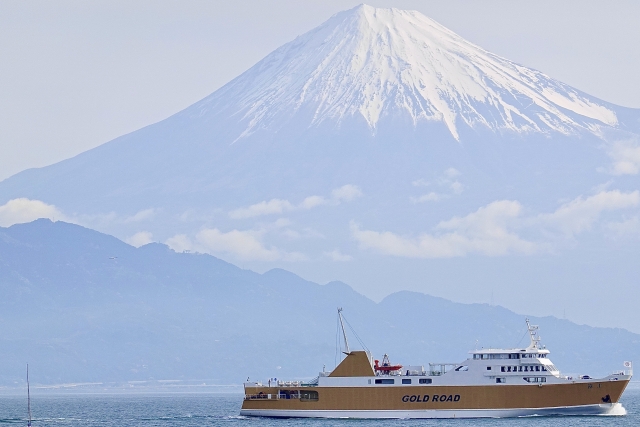 View of Mt. Fuji from the Suruga Bay Ferry