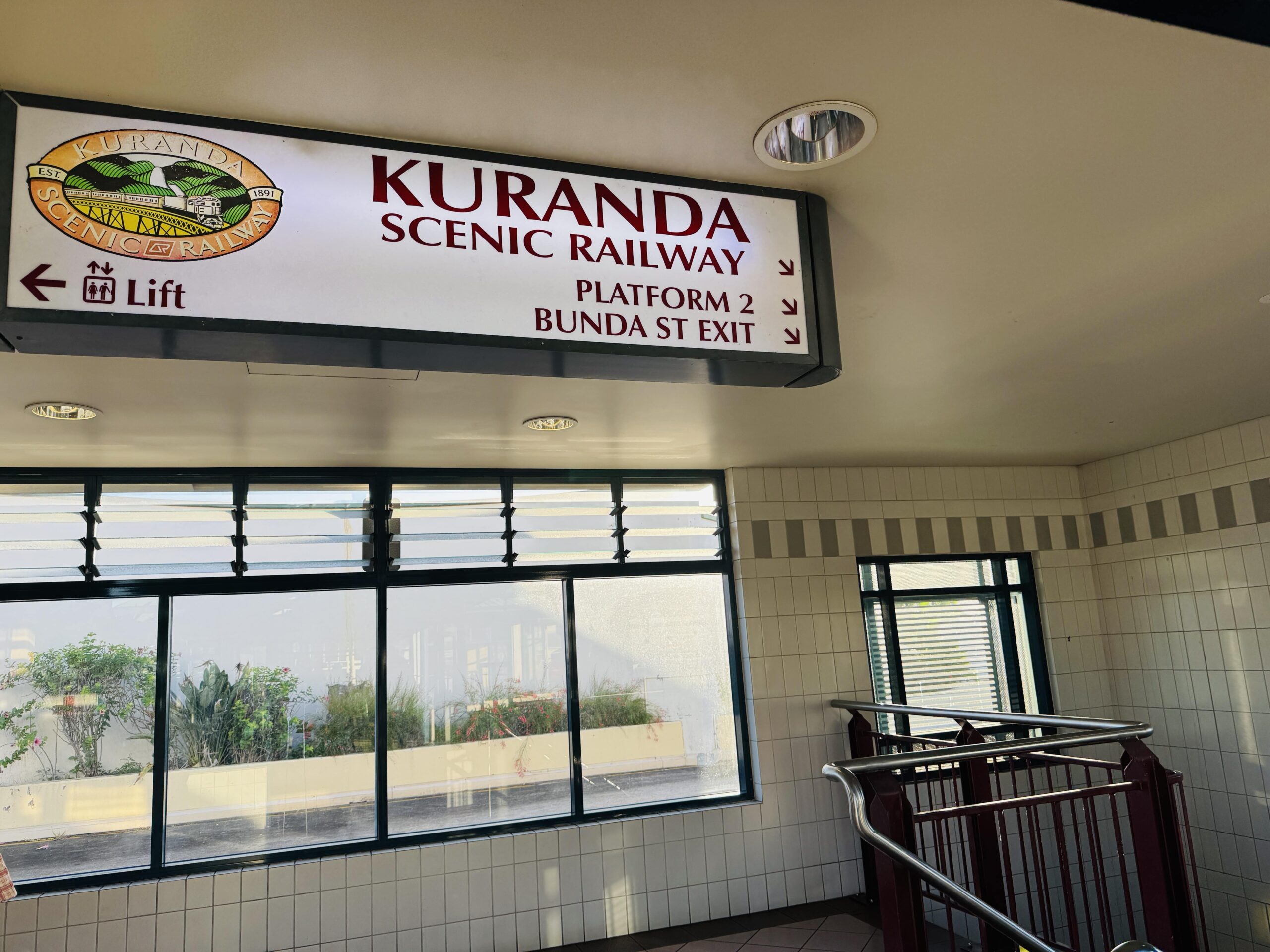 Walkway leading to the Kuranda Scenic Railway Central Station platform