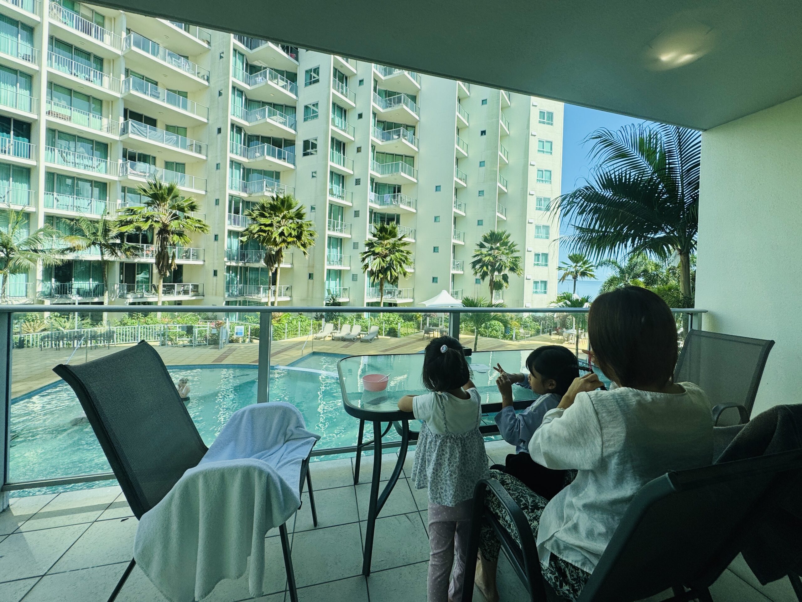 View from the private balcony of a guest room at Cairns Reefside Retreat