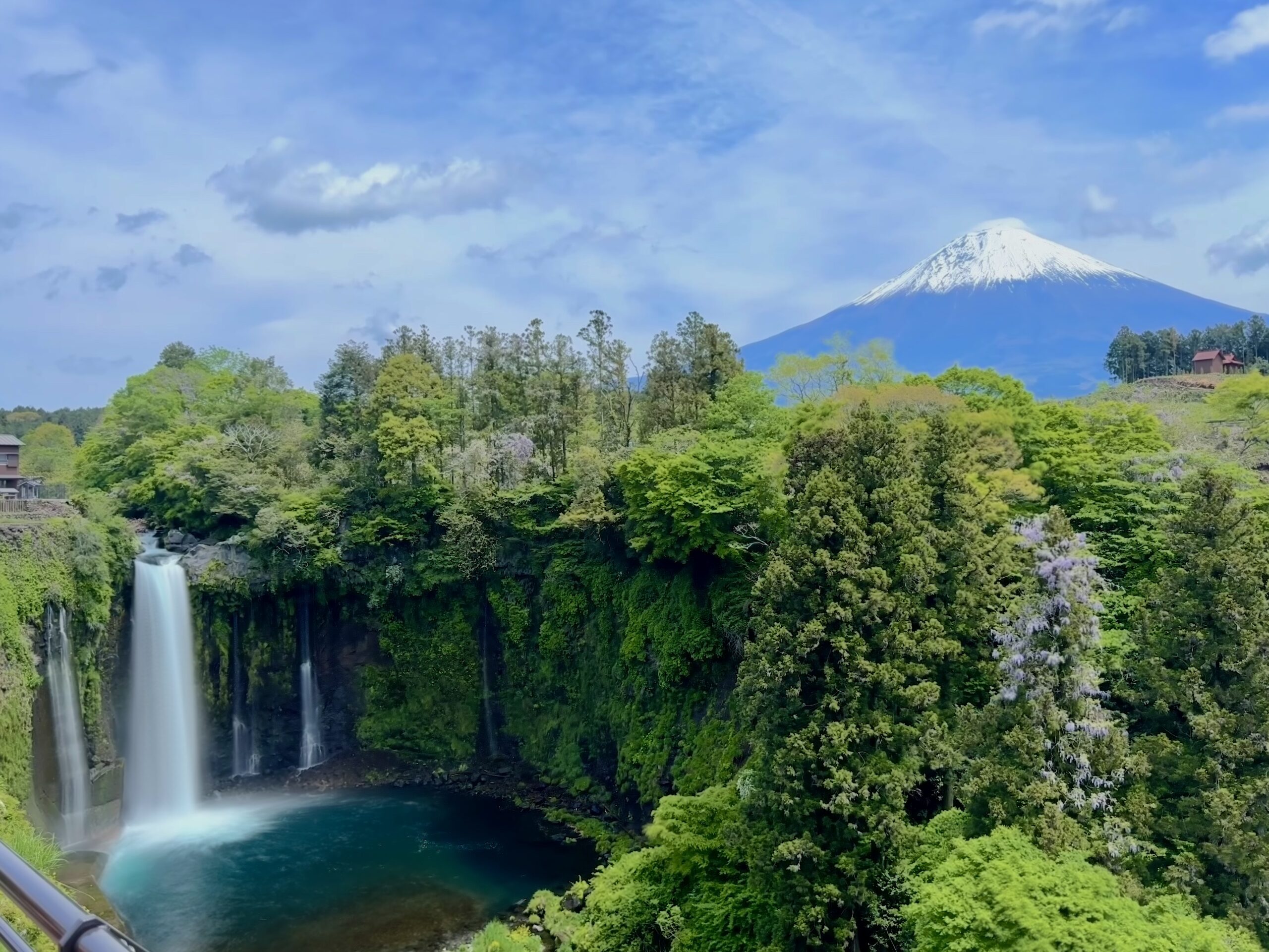 Otodome Falls located near Shiraito Falls in Fujinomiya City